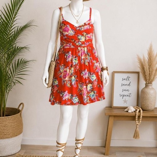 Roxy red floral fit flare - roxy,